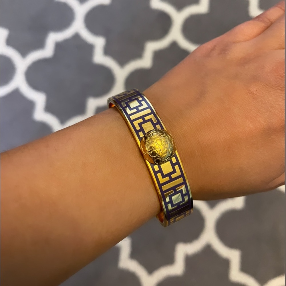 Authentic Coach Purple and Gold Bangle